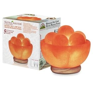 Salt lamp with 5 balls massage light pink